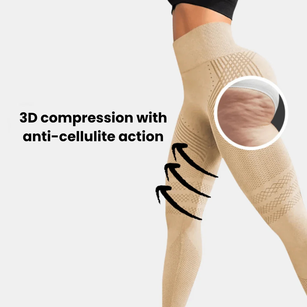 Women Compression Leggings Cellulite Slimming Leggings High Waist Seamless Yoga Fitness Redefine Your Silhouette Sport Pants
